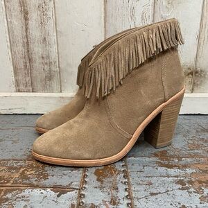 Joie Loren Fringe Heeled Booties AS IS